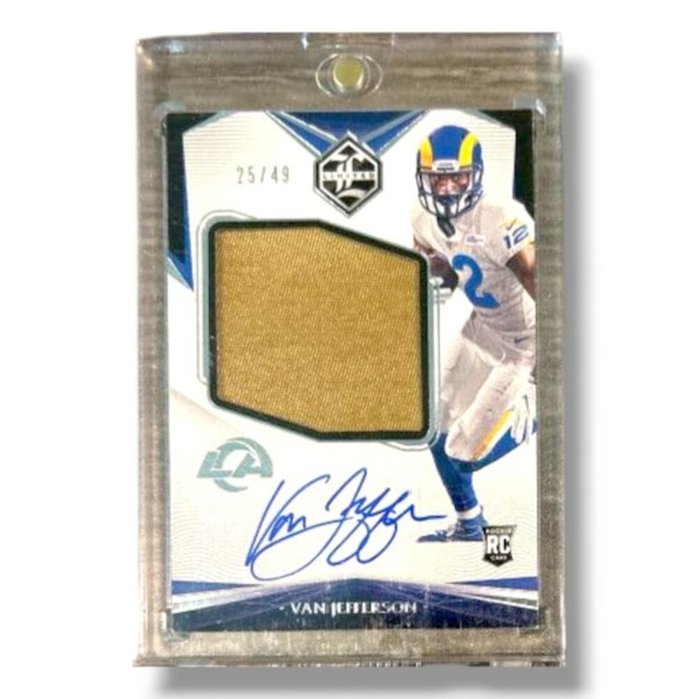 2020 Panini Limited Van Jefferson RPA /49 Rookie Patch Auto RARE